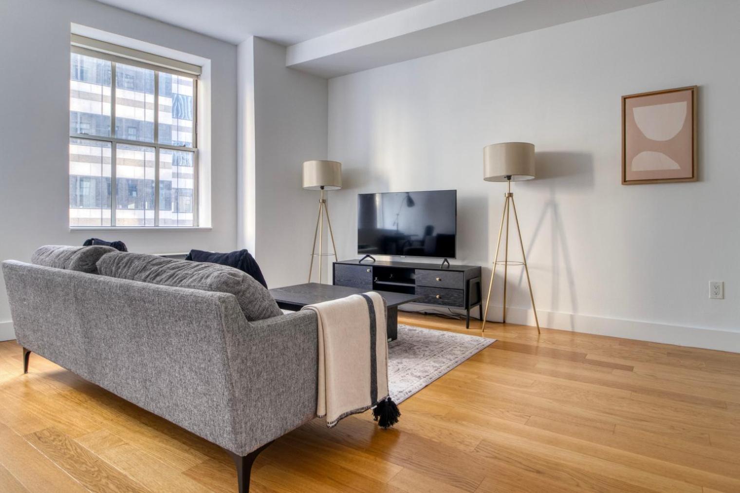 Fidi 1br W Golf Simulator Nr Freedom Tower Nyc-1343 Apartamento Nova York