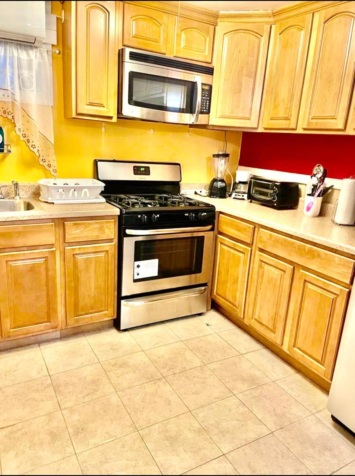 Large 3-bedrooms/2-bath Apt, One Block To Train *