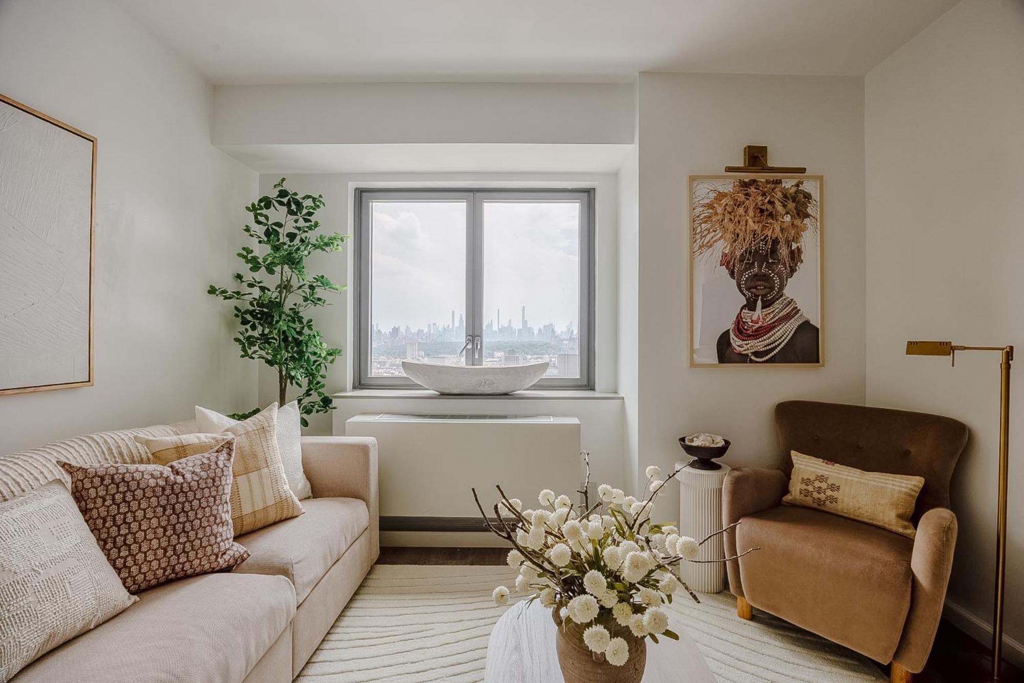 Apartment Skyline Spectacle Modern Designer Studio With Panoramic Nyc Views *