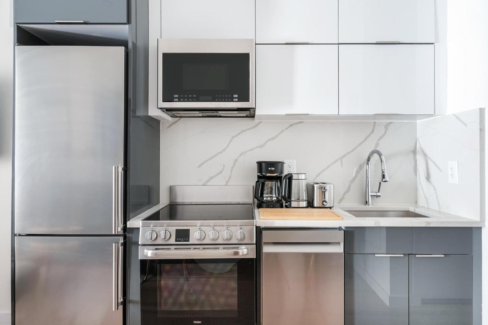 319-b Sleek Modern 1br W Outdoor Space Union Square Wd In Unit Căn hộ New York