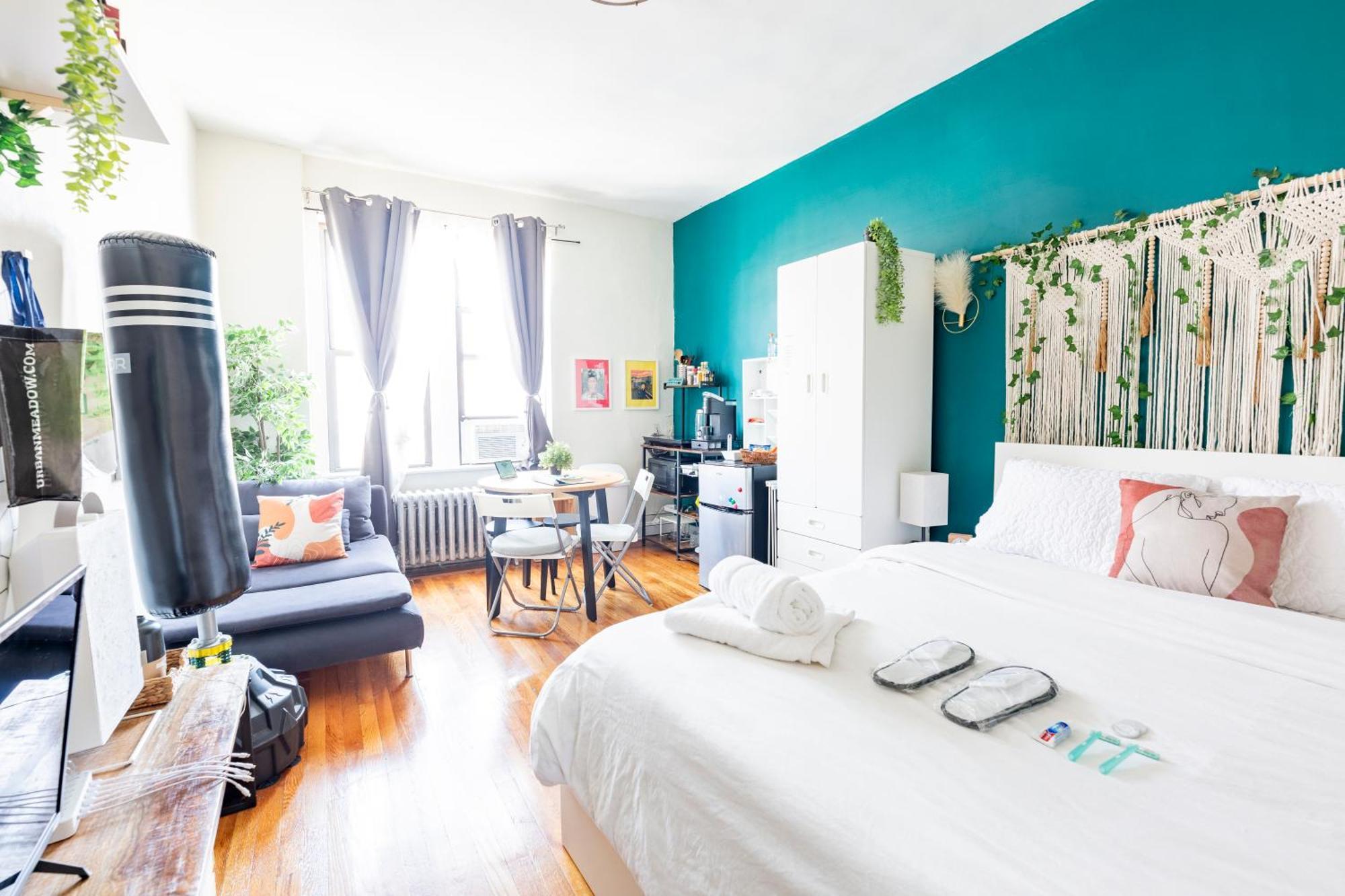 Apartamento Boho By Delicate Only 25 Min To Times Square Near Citi Field, Us Open Shared Bathroom Cat Friendly Only